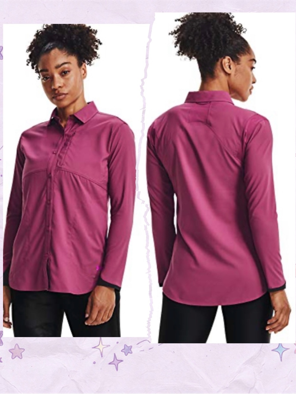 Under Armour UA Women's Tide Chaser 2.0 Long-Sleeve Button-Down Shirt, Sz Small